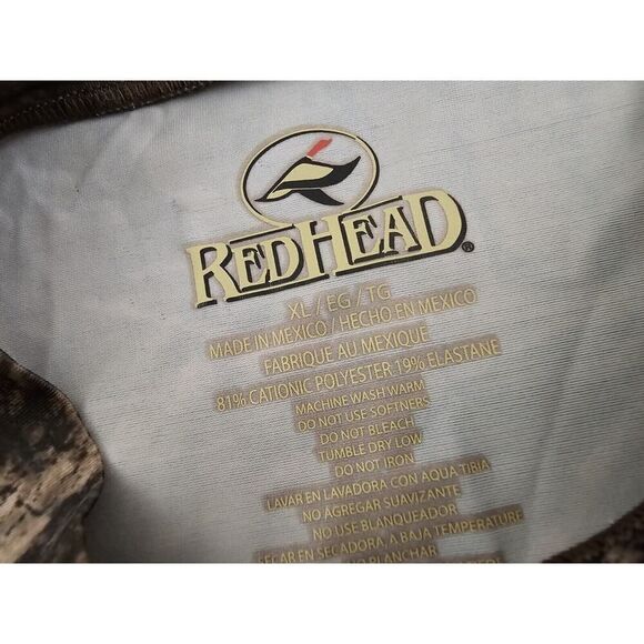 Redhead Mossy Oak Break Up Base Layer Camo Shirt Men's Size XL Polyester - Picture 6 of 7